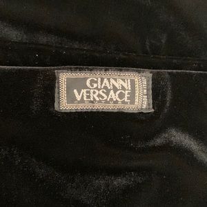Black velvet Gianni Versace maxi skirt